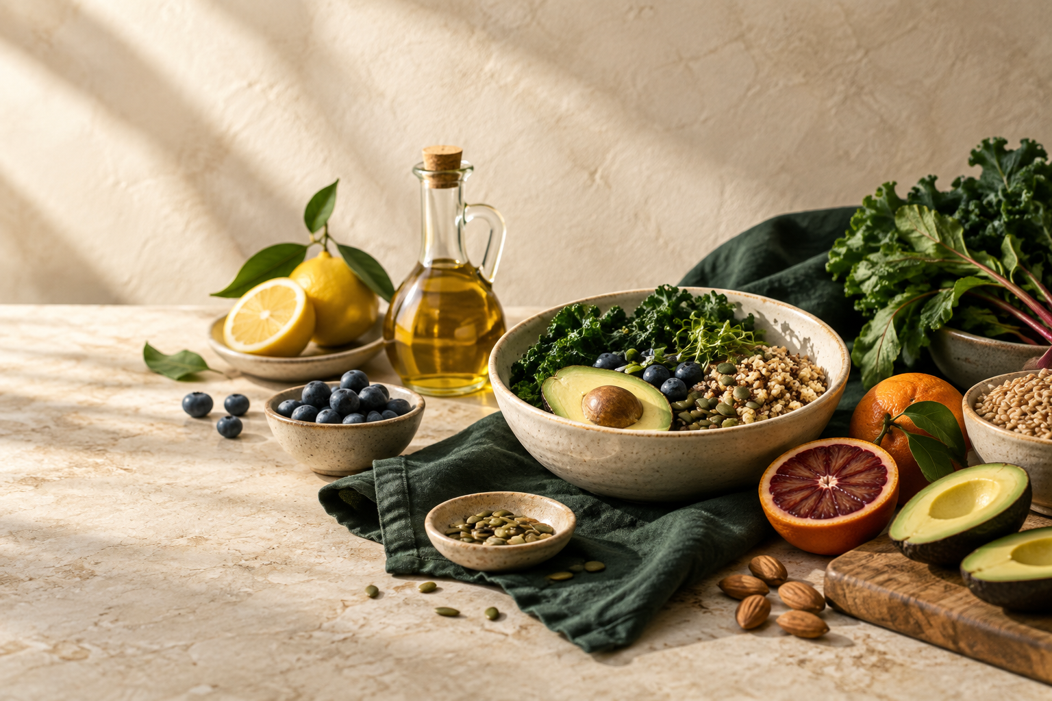 A refined arrangement of fresh whole foods
